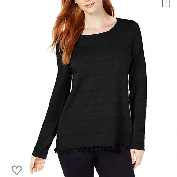 CHARTER CLUB Black Sweater - Picture 1 of 3